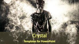  Presentation with zombie - Colorful presentation theme enhanced with risen from the dead bloody backdrop and a tawny brown colored foreground