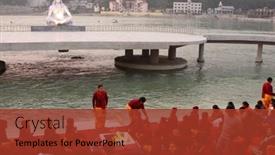  Presentation with india ganges - PPT theme enhanced with rishikesh-india-january-19-hindu background and a tawny brown colored foreground