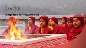  Presentation with india ganges - Colorful slides enhanced with rishikesh-india-january-19-hindu backdrop and a light gray colored foreground