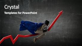  Presentation with growth - Beautiful slides featuring rising arrow - she is growth horse mixed backdrop and a dark gray colored foreground