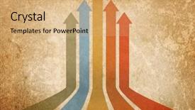  Presentation with retro - PPT layouts consisting of rising arrows - retro style background and a coral colored foreground