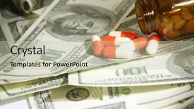  Presentation with cost - Beautiful PPT theme featuring rising cost of healthcare backdrop and a mint green colored foreground