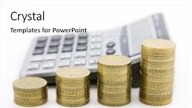  Presentation with budget - Audience pleasing presentation theme consisting of rising costs - budget calculation backdrop and a white colored foreground