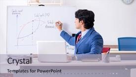  Presentation with busy - PPT layouts consisting of rising costs - busy businessman explaining business charts background and a light gray colored foreground