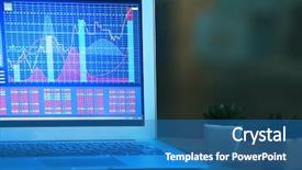  Presentation with data - Slide deck consisting of rising costs - monitor of laptop with stock background and a teal colored foreground