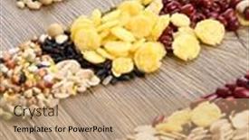  Presentation with market food - PPT layouts having rising-prices-for-agricultural-crops background and a coral colored foreground