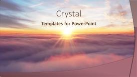  Presentation with airplane - Cool new PPT layouts with rising-sunset-above-the-clouds backdrop and a cream colored foreground