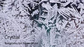  Presentation with natural disasters war - Theme consisting of rising temperature - frosty natural pattern on winter background and a light blue colored foreground