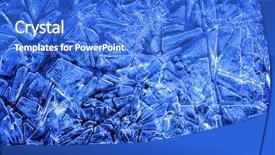  Presentation with ice crystals - Beautiful slide deck featuring rising temperature - ice crystals patterns and frozen backdrop and a cobalt blue colored foreground