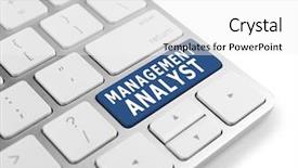  Presentation with management - Audience pleasing PPT theme consisting of risk administration - management analyst button on keyboard backdrop and a white colored foreground