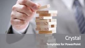  Presentation with tower - Slide deck enhanced with risk and strategy in business background and a gray colored foreground