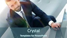  Presentation with risk top view - Cool new PPT theme with risk company - top view of businessman working backdrop and a ocean colored foreground