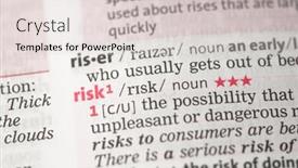  Presentation with definition - Slide deck consisting of risk definition in the dictionary background and a lemonade colored foreground