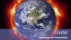  Presentation with nasa - Audience pleasing presentation theme consisting of risk heat map - concept of the sun burning backdrop and a ocean colored foreground