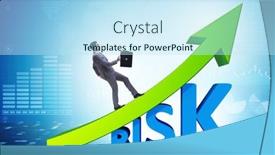  Presentation with risk management - PPT theme enhanced with risk-increase-concept-in-management background and a sky blue colored foreground