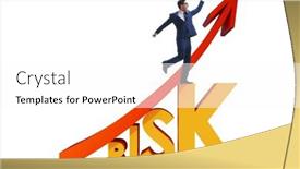  Presentation with risk management - Presentation theme having risk-increase-concept-in-management background and a white colored foreground