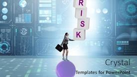  Presentation with risk management - Presentation having risk-management-concept-with-balancing background and a light blue colored foreground