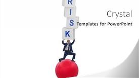  Presentation with risk management - Theme having risk-management-concept-with-balancing background and a white colored foreground
