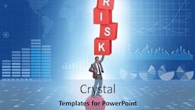  Presentation with risk management - Presentation theme enhanced with risk-management-concept-with-balancing background and a light blue colored foreground
