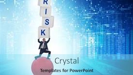  Presentation with risk management - Presentation design with risk-management-concept-with-balancing background and a arctic colored foreground