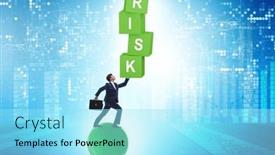 Presentation with risk management - Presentation theme consisting of risk-management-concept-with-balancing background and a arctic colored foreground