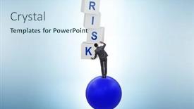  Presentation with risk management - Slides enhanced with risk-management-concept-with-balancing background and a sky blue colored foreground