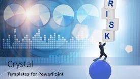  Presentation with risk management - Slide set featuring risk-management-concept-with-balancing background and a light blue colored foreground