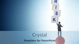  Presentation with risk management - Slides having risk-management-concept-with-balancing background and a light blue colored foreground