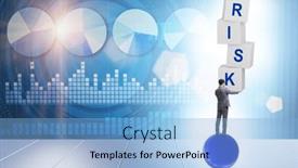  Presentation with risk management - PPT theme consisting of risk-management-concept-with-balancing background and a light blue colored foreground