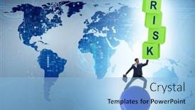  Presentation with risk management - PPT layouts featuring risk-management-concept-with-balancing background and a light blue colored foreground