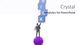  Presentation with risk management - PPT theme consisting of risk-management-concept-with-balancing background and a white colored foreground