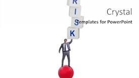  Presentation with risk management - Theme having risk-management-concept-with-balancing background and a white colored foreground