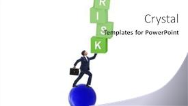  Presentation with risk management - Presentation theme consisting of risk-management-concept-with-balancing background and a white colored foreground