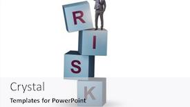  Presentation with risk management - Presentation theme enhanced with risk-management-concept-with-businessman background and a white colored foreground