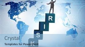  Presentation with risk management - Presentation design with risk-management-concept-with-businessman background and a light blue colored foreground
