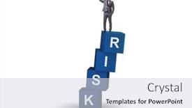  Presentation with risk management - Slides consisting of risk-management-concept-with-businessman background and a light gray colored foreground