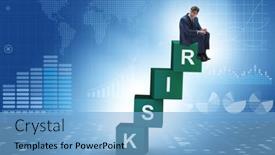  Presentation with risk management - Theme enhanced with risk-management-concept-with-businessman background and a light blue colored foreground