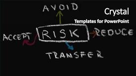  Presentation with project management - Slide set with risk management background and a black colored foreground