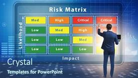  Presentation with impact - Colorful PPT theme enhanced with risk-matrix-concept-with-impact backdrop and a ocean colored foreground