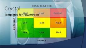  Presentation with matrix - Audience pleasing PPT theme consisting of risk-matrix-concept-with-impact backdrop and a light blue colored foreground