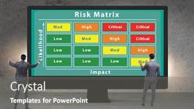  Presentation with impact - Cool new PPT theme with risk-matrix-concept-with-impact backdrop and a gray colored foreground