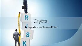  Presentation with risk assessment - Presentation theme featuring risk-measurement-and-assessment-concept background and a light blue colored foreground