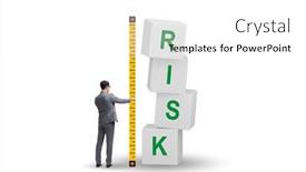  Presentation with risk assessment - Presentation theme having risk-measurement-and-assessment-concept background and a white colored foreground