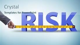  Presentation with risk assessment - Presentation consisting of risk-measurement-and-assessment-concept background and a sky blue colored foreground
