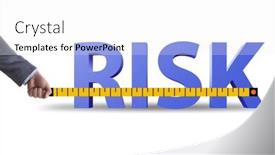  Presentation with risk assessment - Slide set consisting of risk-measurement-and-assessment-concept background and a white colored foreground