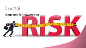  Presentation with risk assessment - Slide deck with risk-measurement-and-assessment-concept background and a white colored foreground