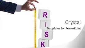  Presentation with risk assessment - Presentation theme featuring risk-measurement-and-assessment-concept background and a white colored foreground
