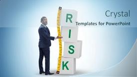  Presentation with risk assessment - PPT layouts having risk-measurement-and-assessment-concept background and a sky blue colored foreground