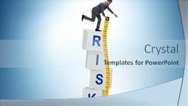  Presentation with risk assessment - Presentation featuring risk-measurement-and-assessment-concept background and a  colored foreground