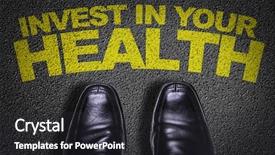  Presentation with risk top view - Beautiful slide set featuring risk medical equipment - top view of business shoes backdrop and a dark gray colored foreground